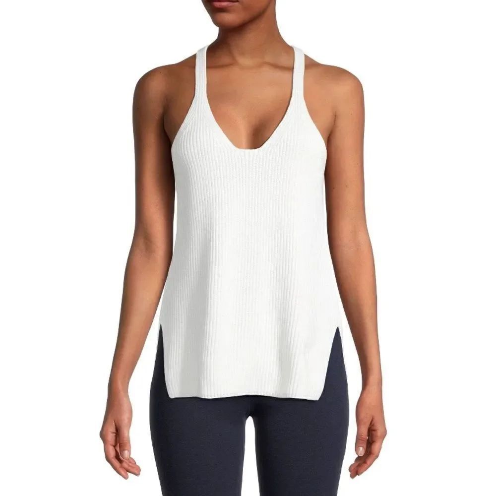 ✨NWT Helmut Lang Ribbed Sweater Tank Top Racer Back - Picture 2 of 4